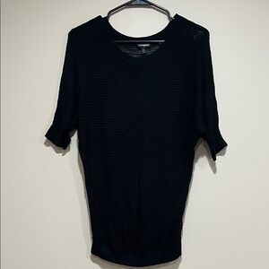 Express Black Textured Knit Top
